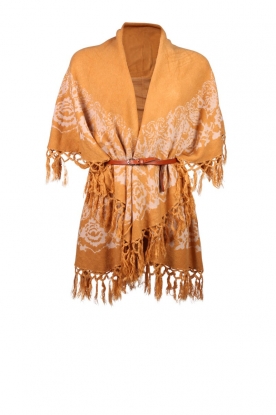 Wool poncho Sleeves | mustard