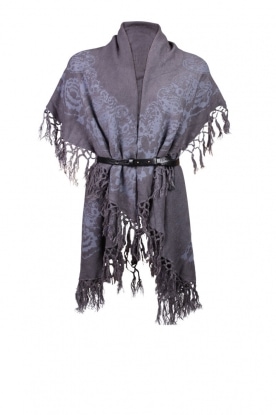 Wool poncho Sleeves | grey