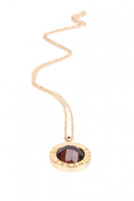 Necklace Stone | brown/gold
