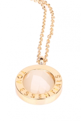 TOV ESSENTIALS |  Necklace Stone | white/gold