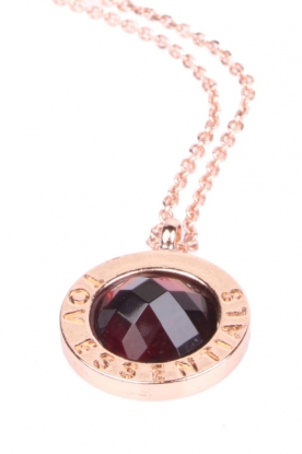 TOV ESSENTIALS |  Necklace Stone | ruby/rose