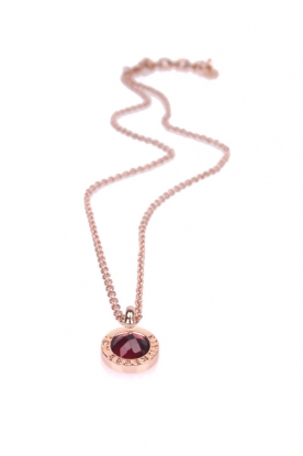 Necklace Stone small | ruby/rose