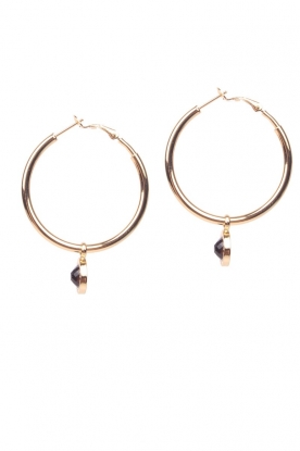 TOV ESSENTIALS |  Earrings Creoles | bruin/gold