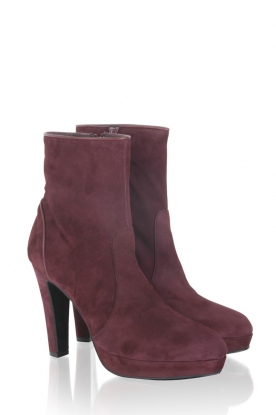 Suede ankle boots Dera | burgundy