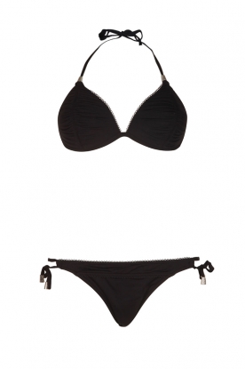 Triangle bikini Ruched booster | black