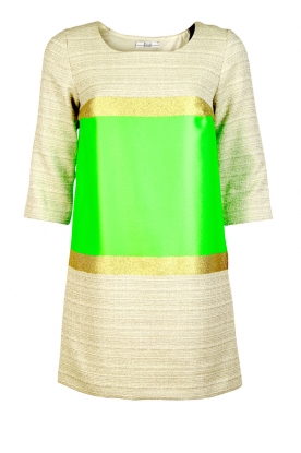 Dress Ivana | natural/neon green