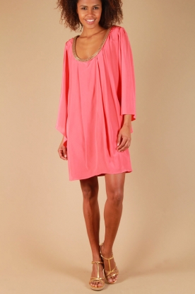 Ella Luna |  Silk dress Deesse | coral