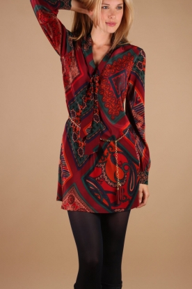 Hale Bob |  Silk tunic dress Sila | multi