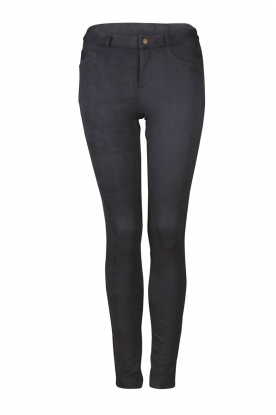 Suede pants Ranomi | grey/blue