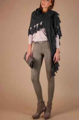 Hale Bob |  Suede pants Ranomi | light army green