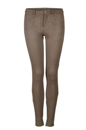 Suede pants Ranomi | light army green