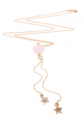 Necklace Gemstone/Stars | soft pink