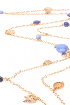 Lilly |  Chain Necklace Beads | blue