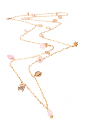 Chain Necklace Beads | soft pink