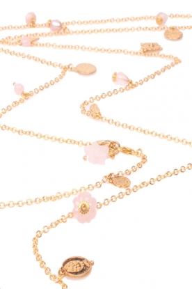 Lilly |  Chain Necklace Beads | soft pink