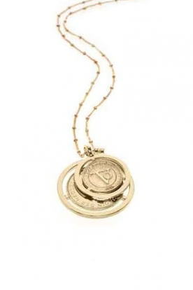 TOV ESSENTIALS | Necklace Double Coin | gold
