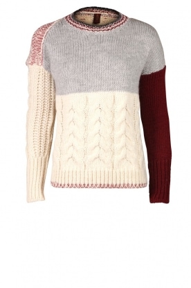 Sweater Luapula | cream/grey/bordeaux