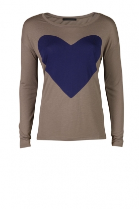 Longsleeve Heart | taupe