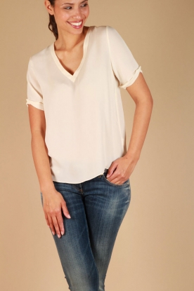 American Vintage |  Silk top Salto | nude