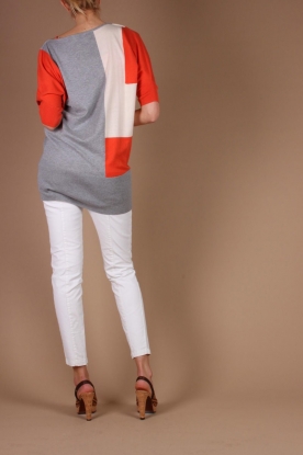  Tunic dress Paola | grey/orange/white