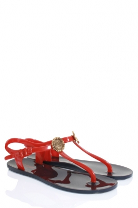 Balmain flip-flops | red/dark blue