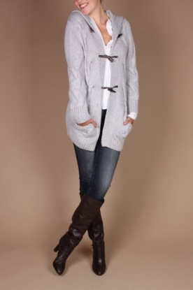 Not Shy | Woolen knitted Cardigan | light grey