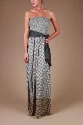Fairly |  Maxi Dress  Pattern | cream/olive