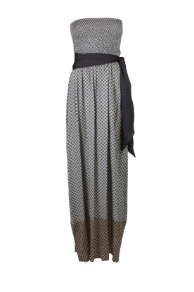 Maxi Dress  Pattern | cream/olive