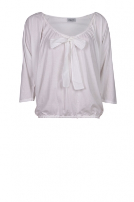 Top Pretty in a Bow | white