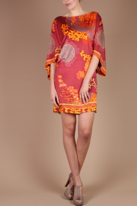 Hale Bob |  Silk dress Gian | red