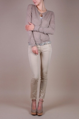 Iheart |  Cardigan Sabrina | soft camel