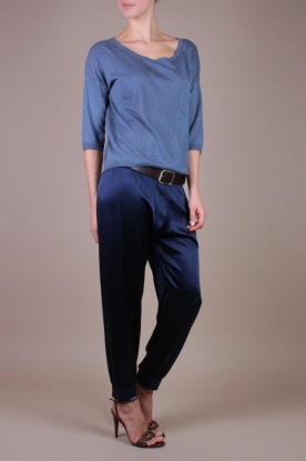 Fine Collection |  Cashmere sweater Dami | smokey blue