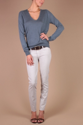 Fine Collection | Cashmere sweater Lima | smokey blue