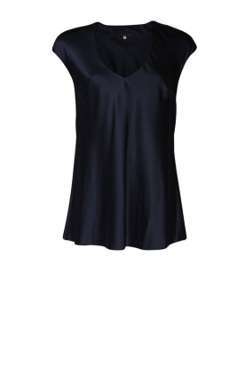 Zijden top Sbieco | navy