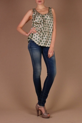 L'Autre Chose |  Silk top Pieghe | green