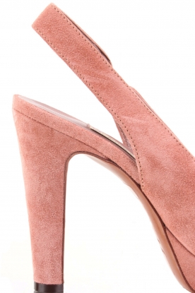 Suede Peeptoe | Pink