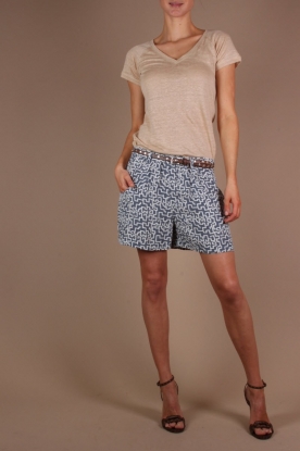 Not Shy |  Linen T-Shirt Mawi | beige
