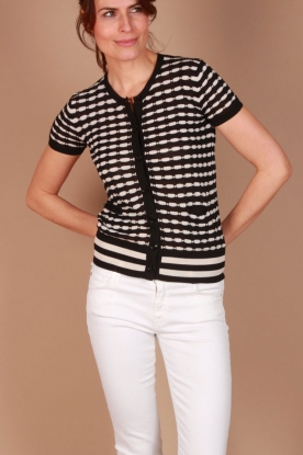 Patrizia Pepe |  Cardigan Casha | black/white