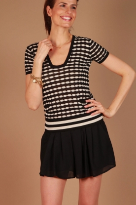 Patrizia Pepe |  Sweater Juna | black/white