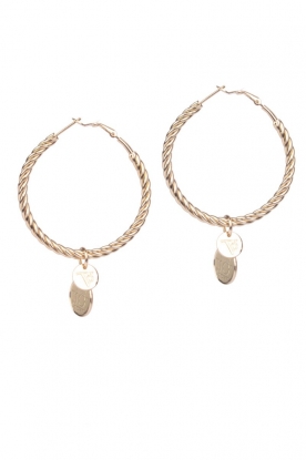 TOV ESSENTIALS |  Earrings Creoles Coins | light gold