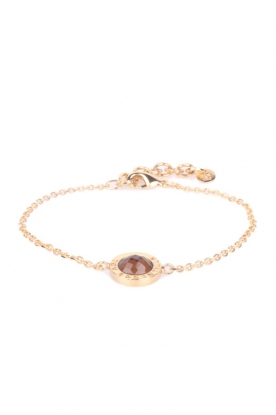 Tiny bracelet gemstone | gold/brown