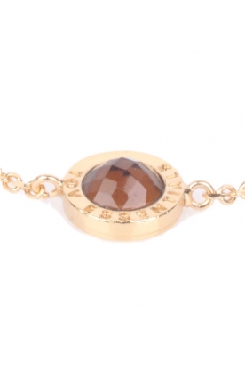 TOV ESSENTIALS |  Tiny bracelet gemstone | gold/brown