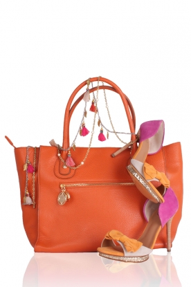 Chic by Lirette |  Peeptoes Allicante | fuchsia/orange