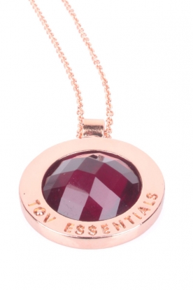  Necklace with gemstone | rose/ruby