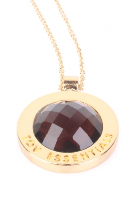 TOV ESSENTIALS |  Necklace with gemstone | gold/brown