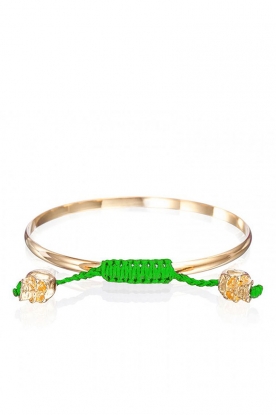 Bracelet Baby Bangle | gold/green