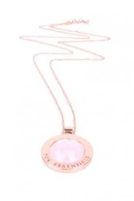 Necklace with gemstone | rose/soft pink