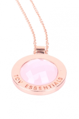 TOV ESSENTIALS |  Necklace with gemstone | rose/soft pink