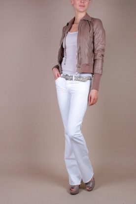 Patrizia Pepe |  Leather jacket Jill | Plume Brown