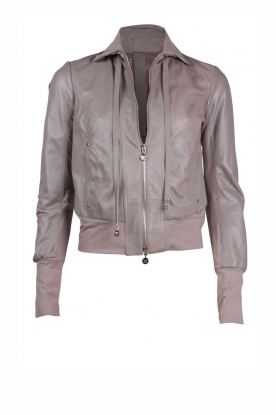Leather Jacket Lana |  grey